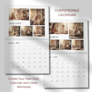 Calendario Familiar de Fotos Minimalista Elegante
