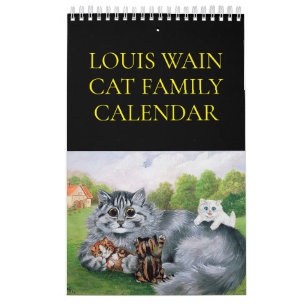 Calendario familiar de gatos de Louis Wain