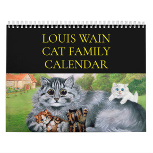 Calendario familiar de gatos de Louis Wain 