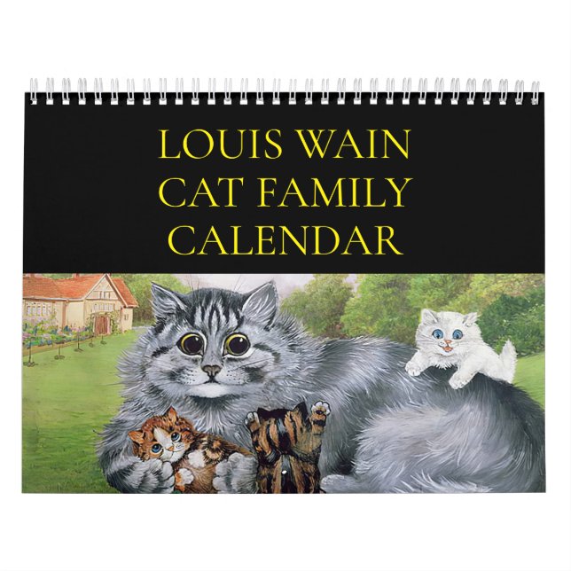 Calendario familiar de gatos de Louis Wain  (Tapa)