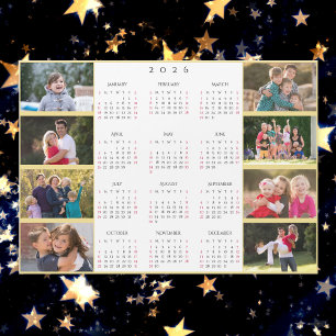 Calendario familiar personalizado de 8 fotos colla