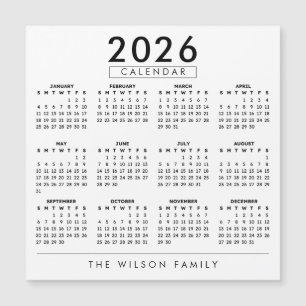 Calendario Familiar Personalizado para Pared 2026