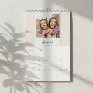 Calendario Familiar Personalizado Polaroid Beige 2