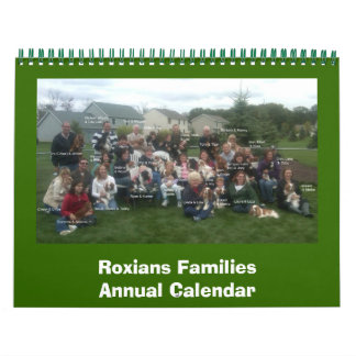 Calendario Familias Roxianas Llamendar Anual