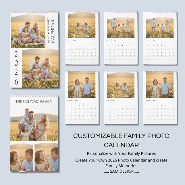 Calendario Family Memories 2026 Photo Calendar | Cherish Ever (Subido por el creador)