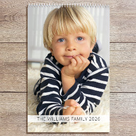 Calendario Family Quotes & Funny Sayings Custom Photo 2026