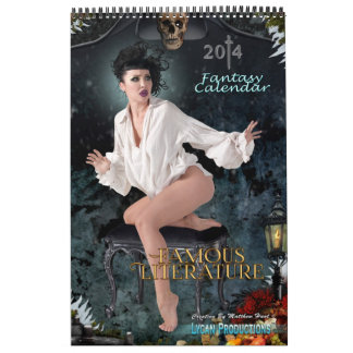 Calendario famoso 2014 de la literatura de las