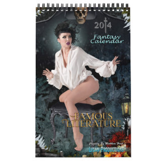 Calendario famoso 2014 de la literatura de las