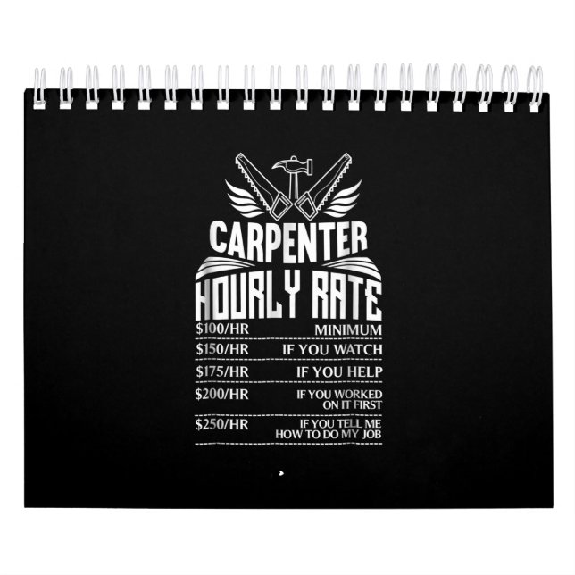 Calendario Famoso carpintero, gran regalo para papá (Tapa)