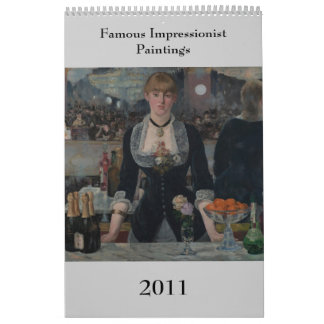 Calendario Famosos cuadros impresionistas