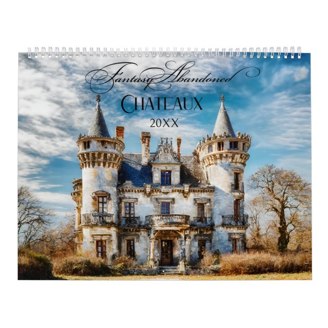 Calendario Fantasía Abandonada Chateaux francés (Tapa)
