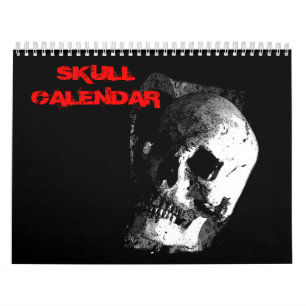 Calendario Fantasía en el cráneo arte fuerte Metalizado