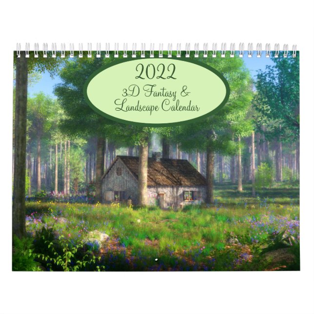 Calendario Fantasía y paisaje 3D SilverWebForge 2022 (Tapa)