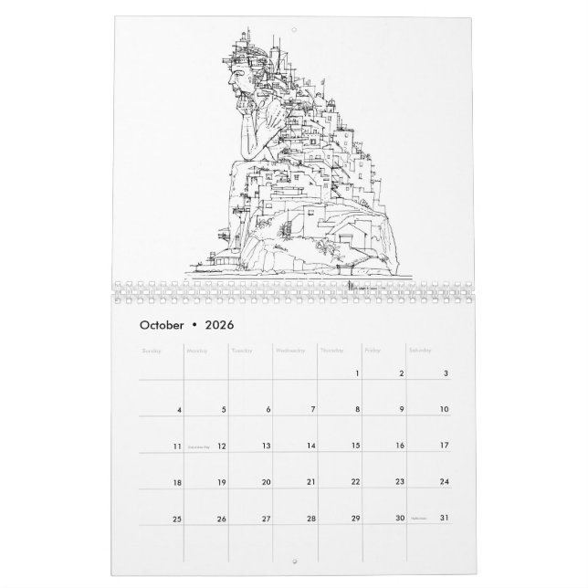 Calendario Fantasy Landscapes (Oct 2026)