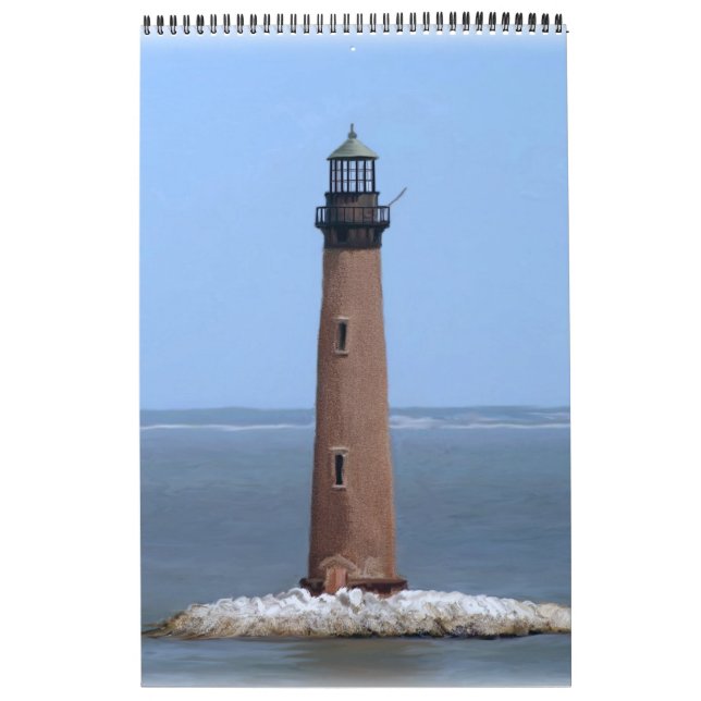 Calendario faro de la isla de arena (Tapa)