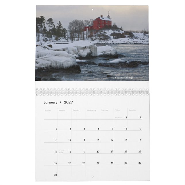 Calendario Faros de Great Lakes (Jan 2027)