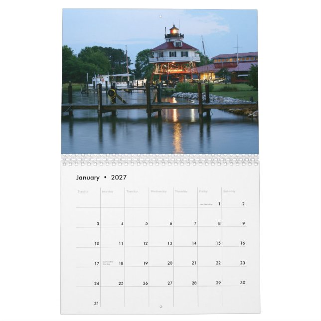 Calendario Faros de Maryland (Jan 2027)