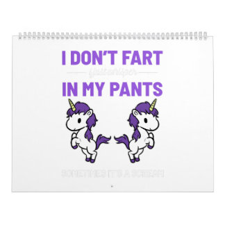 Calendario Farting Unicorn Dont Fart Pony Magical Horse Poop