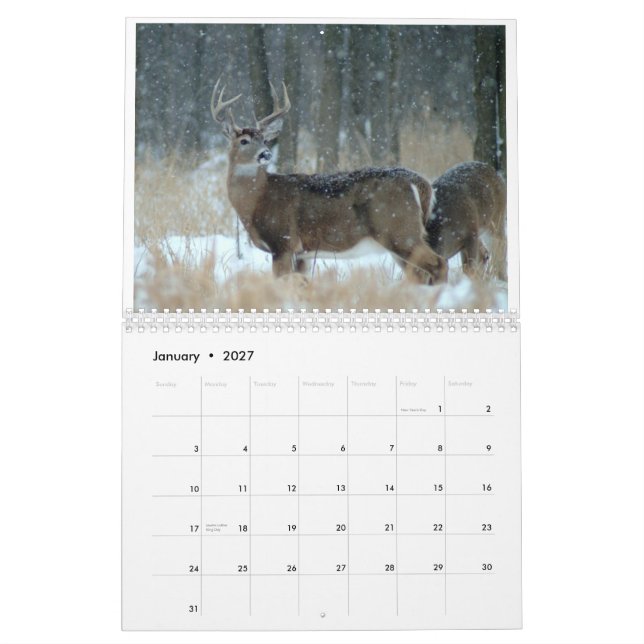 CALENDARIO FAUNA CALENDAR-A DE OHIO (Jan 2027)