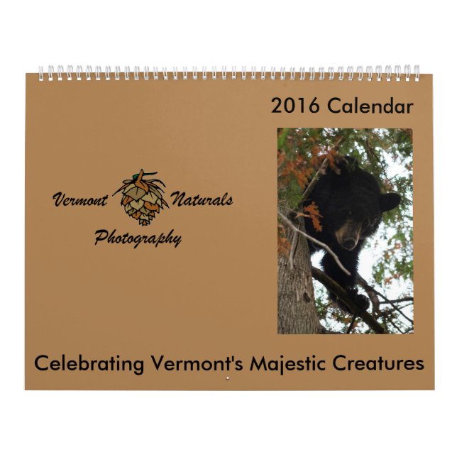 Calendario Fauna de Vermont (Tapa)