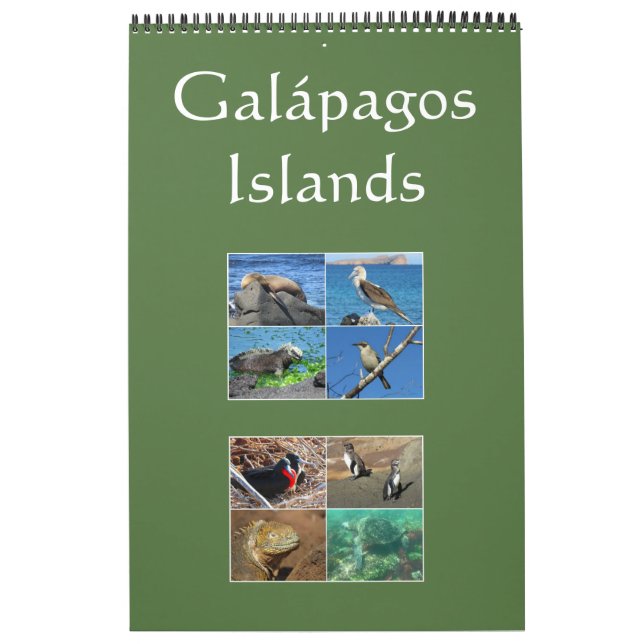 Calendario fauna silvestre de las islas galápagos (Tapa)