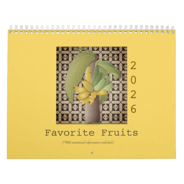 Calendario Favorite Fruits (With nutritional info) (Tapa)