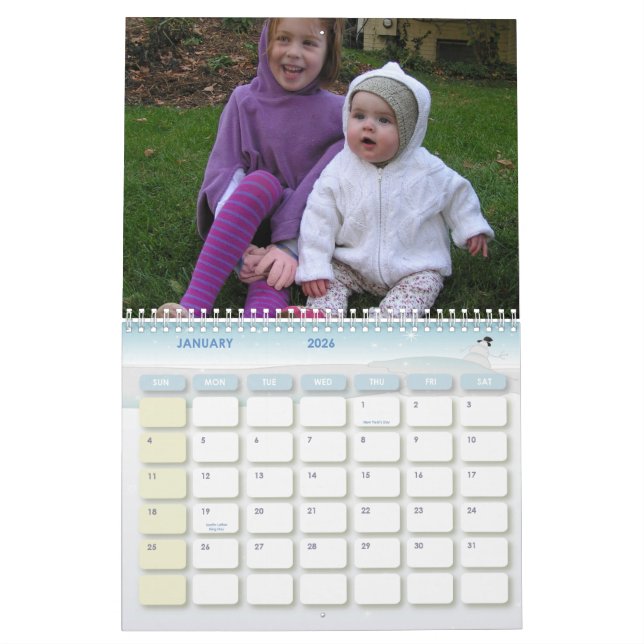 Calendario ¡Felices Navidad y una Feliz Año Nuevo! (Jan 2026)