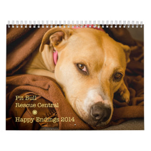 Calendario feliz 2014 del pitbull de las