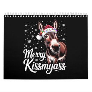 Calendario Feliz burro besami culo sarcástico Navidades pijam