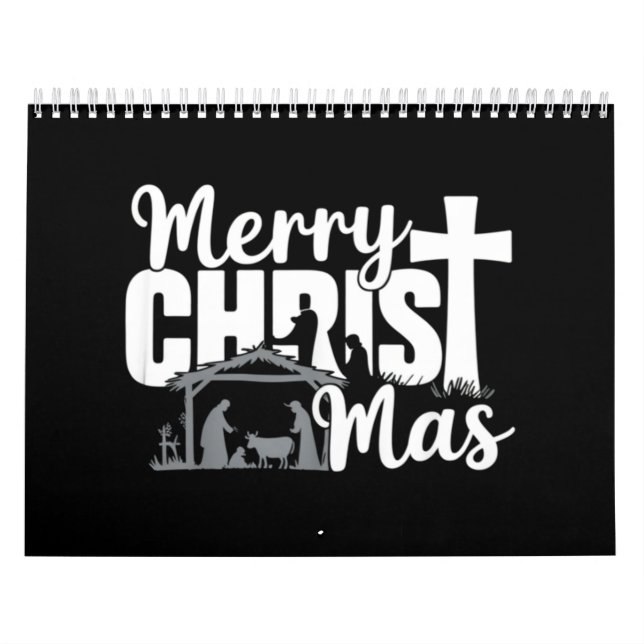 Calendario Feliz Cristo Mas Navidades cristianos Familia Jesú (Tapa)