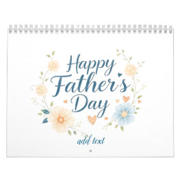 Calendario feliz del día del padre personalizado c