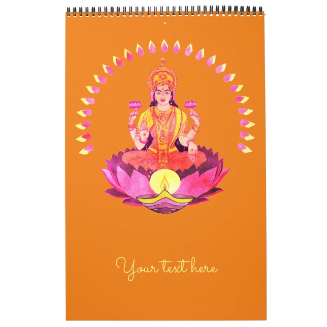 Calendario Feliz Diwali - Diosa Deepalavi Lakshmi 1 (Tapa)
