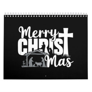 Calendario Feliz Navidad Cristiana Navidad Jesús Familia 