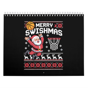 Calendario Feliz Swishmas Baloncesto Feo Navidad Xmas