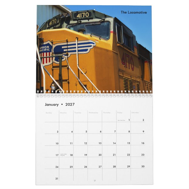 Calendario Ferrocarriles 2012 (Jan 2027)