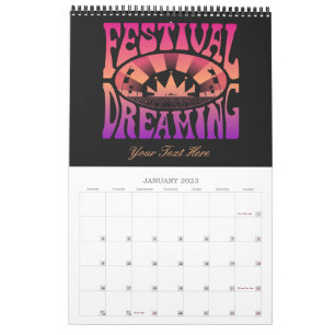Calendario Festival Dreaming Retro Raspberry-Apricot-Plum