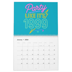 Calendario Fiesta Como Si Fuera 1999®™ – Voltaje Neon