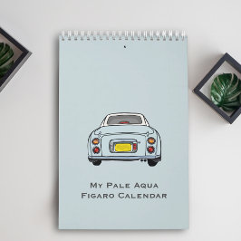 Calendario Figaración Cute Pale Aqua Figaro Car Calendar