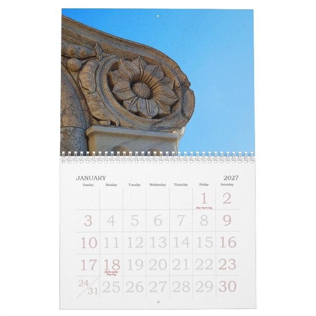 Calendario Firenze (Jan 2027)