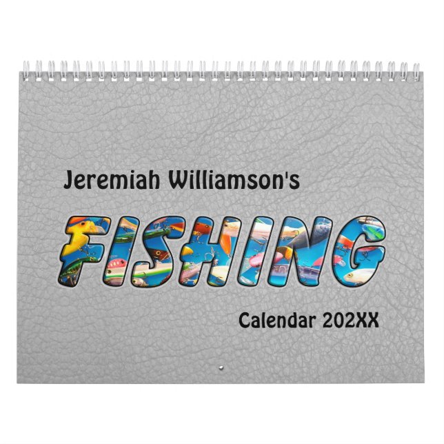 Calendario Fishing Images and Text on each page (Tapa)
