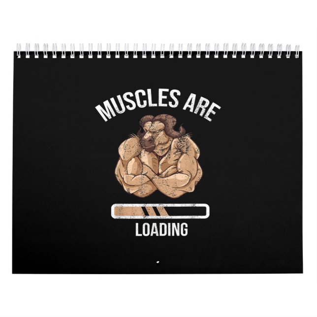 Calendario Fitness Muscle Carga de bullock Ox Sport Gym (Tapa)