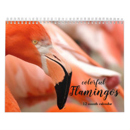 Calendario Flamencos coloridos 2026