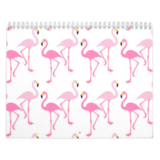 Calendario Flamingo Background - Pink