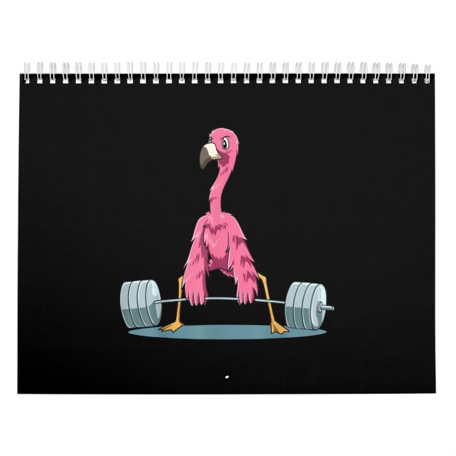 Calendario Flamingo de elevación de pesas (Tapa)