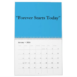 Calendario Flat Sky Blue Background – Wedding Texture