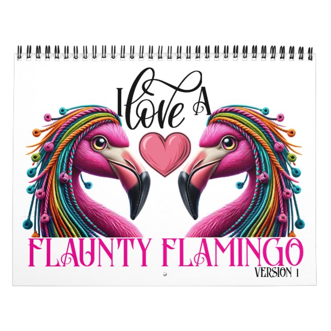 Calendario Flaunty Flamingo Versión 1 (Tapa)
