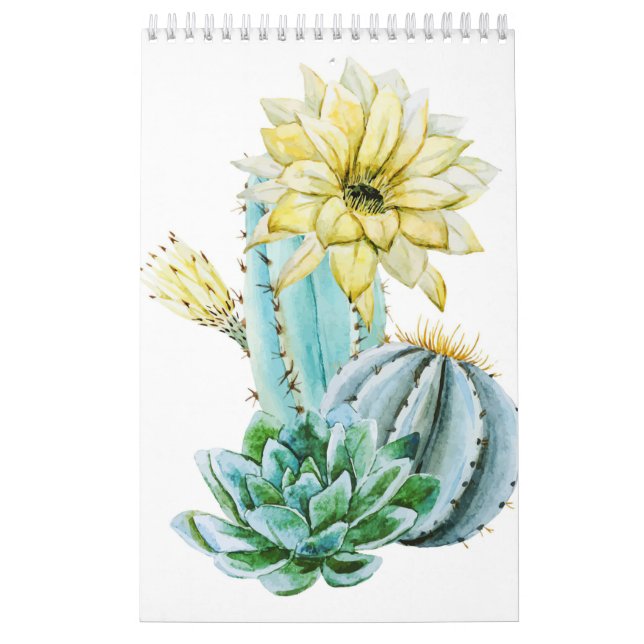 Calendario Flor de cactus amarilla (Tapa)