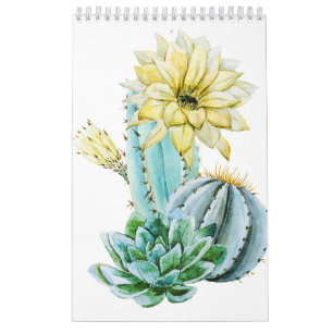 Calendario Flor de cactus amarilla