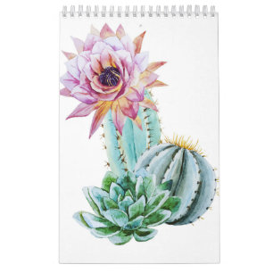 Calendario Flor de cactus rojas
