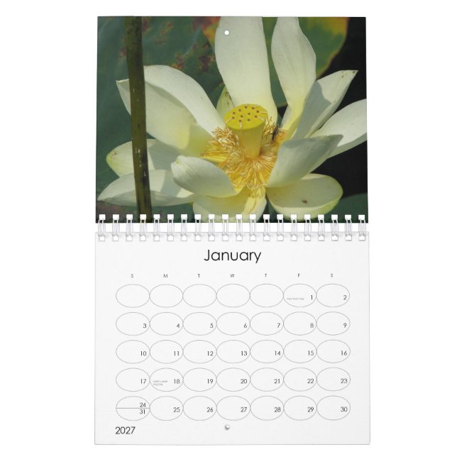 Calendario Flor de Lotus 2008 (Jan 2027)